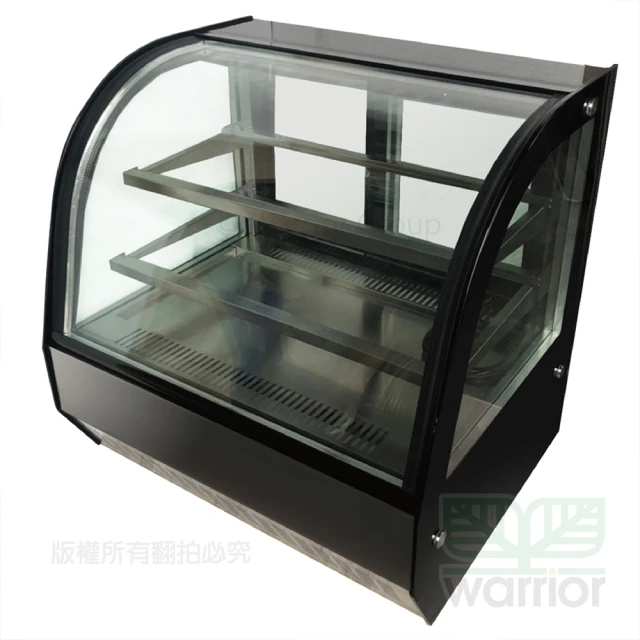 【WARRIOR 樺利】60L弧形玻璃蛋糕櫃(HM700C-P-HG黑色)