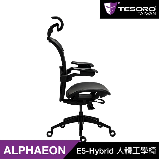 【TESORO 鐵修羅】Alphaeon E5 Hybrid 人體工學椅(黑色)