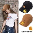 【carhartt】美式皮標水洗棒球帽 老帽 卡車司機帽(滑板 復古 情侶款)