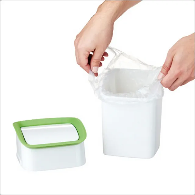 【TESCOMA】歐洲 Clean雙掀式桌型垃圾桶 22cm  / 回收桶 廚餘桶