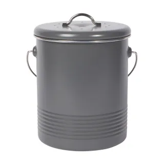 【NOW】提式廚餘桶 碳灰4L(回收桶 垃圾桶 收納桶 餿水桶)