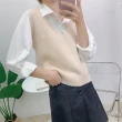 【RH】純色簡約針織毛衣背心(4色外罩式簡單好穿搭)