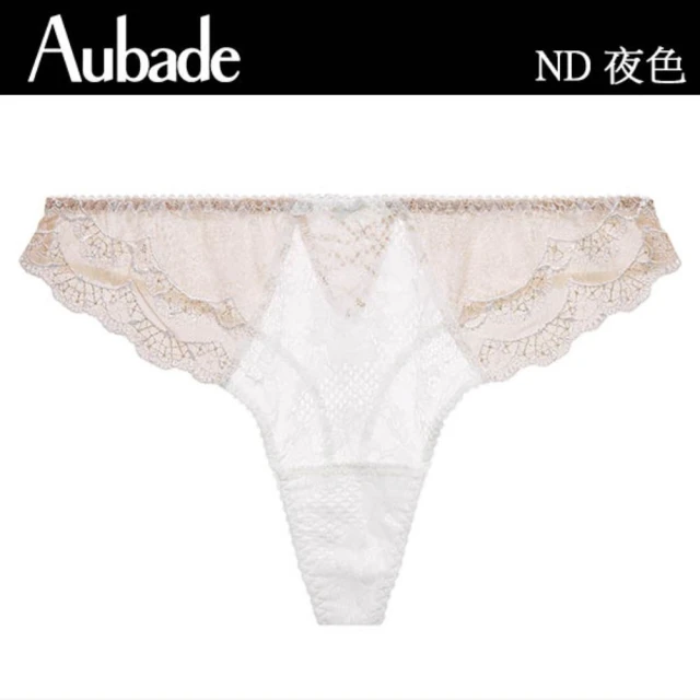【Aubade】夜色刺繡蕾絲丁褲-ND(珍珠白)