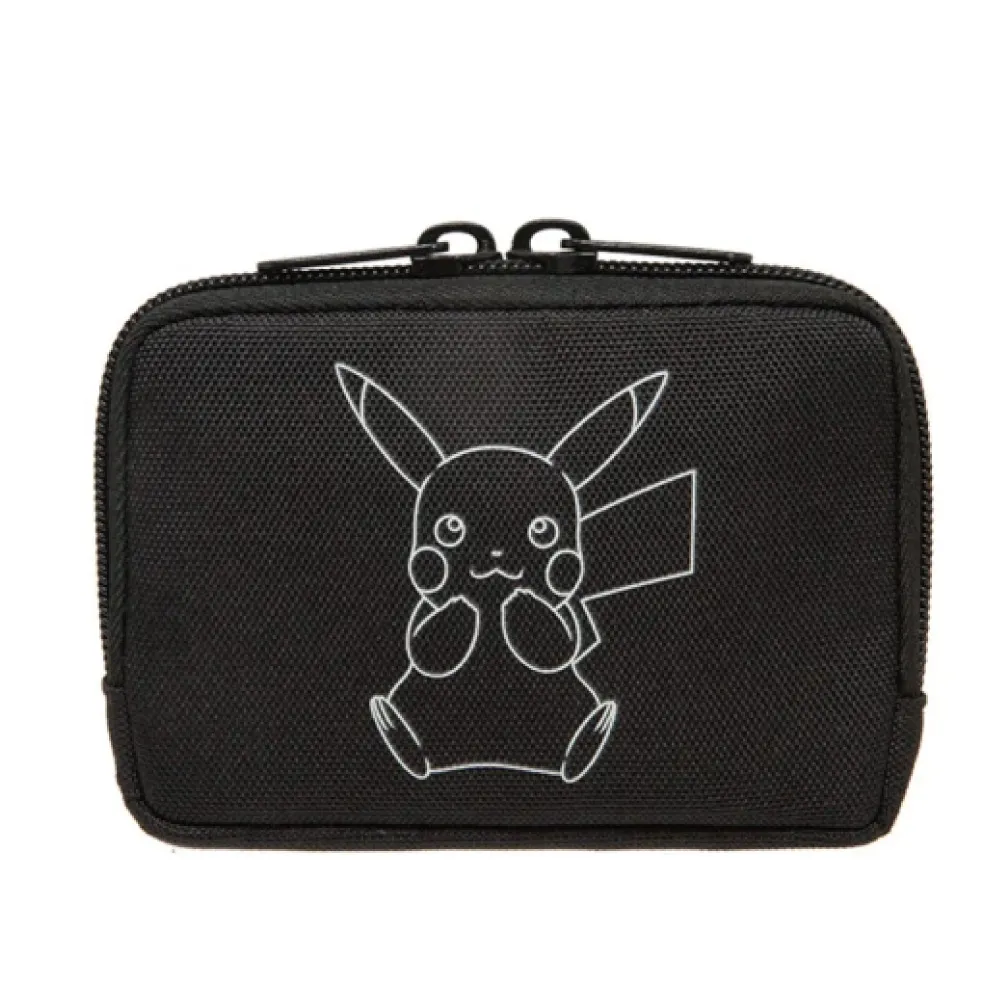 【OUTDOOR 官方旗艦館】Pokemon聯名款夜光皮卡丘零錢包-黑色-寶可夢(ODGO21A07BK)