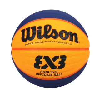 【WILSON】FIBA 3X3國際賽指定用球籃球-訓練 室外 戶外 6號球 威爾森 黃藍黑(WTB0533XB)