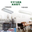 【KAO’S】歐現代簡約LED T8燈具．白框．黑框兩款(KS9-2502)