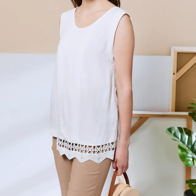 【ICHE 衣哲】Cop.Copine 法國原裝進口不規則雕3D花拼接造型上衣