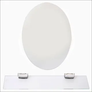 【特力屋】無銅橢圓鏡附平台 68x48cm