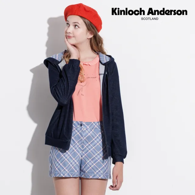 【Kinloch Anderson】可愛蝴蝶結連帽長袖外套 金安德森女裝(KA0766017 藍)