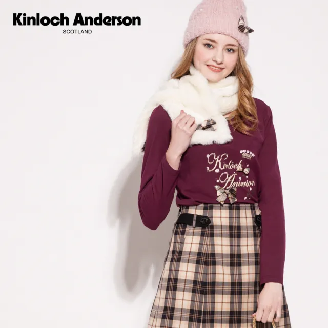 【Kinloch Anderson】優雅圓領飾珠長袖針織上衣(KA0873013 白)