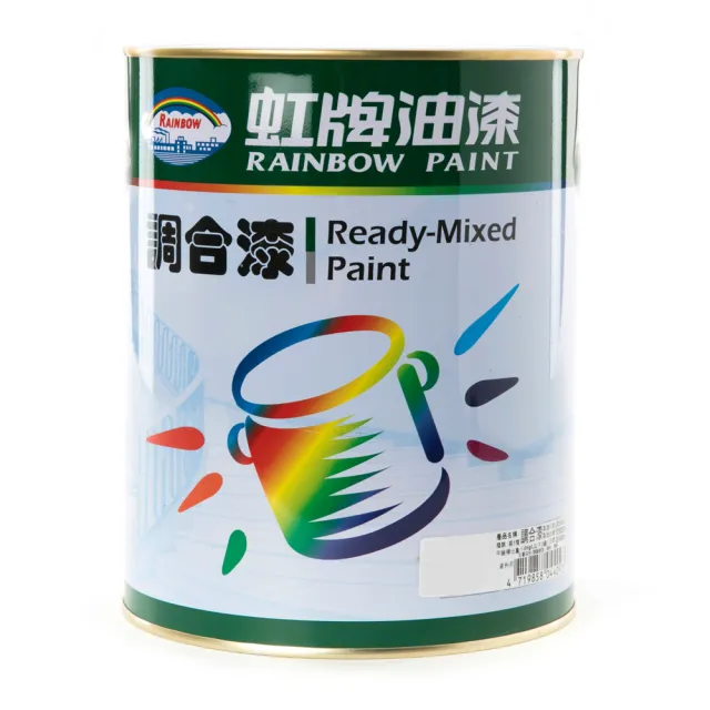 【虹牌】彩虹屋調合漆有光 特白0.8L