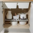 【KOTI 日安生活】廚房可伸縮分層置物架收納架水槽下櫃內(單層碗盤收納瀝水)