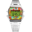 【TIMEX】可口可樂聯名 復古潮流 鬧鈴 計時碼錶 不鏽鋼手錶 銀色 34mm(TXTW2V25900)