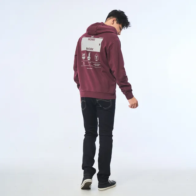 【Lee】男裝 帽T / WORK AND PLAY 氣質紫 舒適版型(LL210332001)