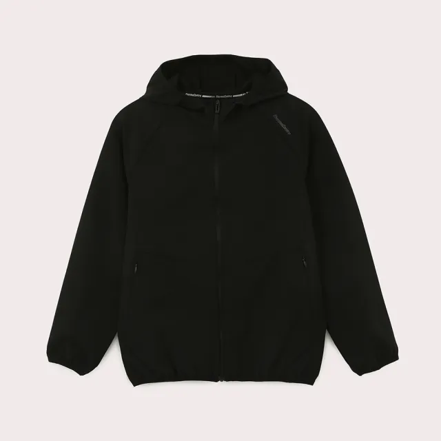 【Hang Ten】童裝-恆溫多功能-四面彈防輕潑水連帽外套(黑色)
