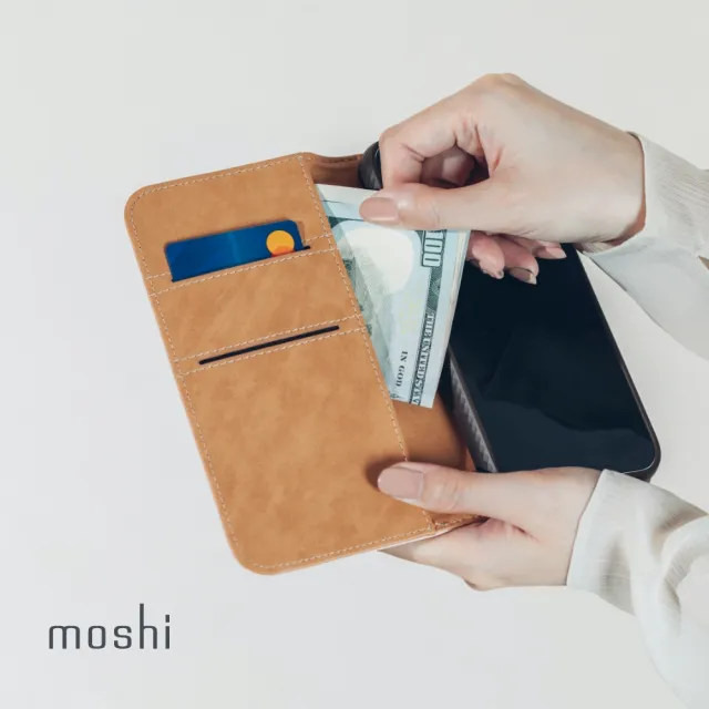 【moshi】iPhone 13 6.1吋 Overture 磁吸可拆式卡夾型皮套(iPhone 13)