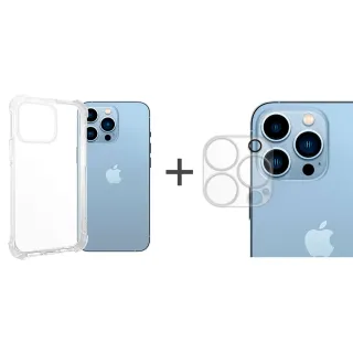【Metal-Slim】Apple iPhone 13 Pro(軍規防摔抗震手機殼+全包覆式鏡頭貼 超值組合包)