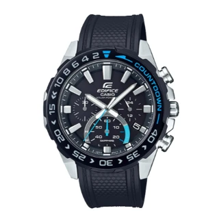 【CASIO 卡西歐】卡西歐 EDIFICE 時尚三眼運動手錶(藍x黑EFS-S550PB-1A)