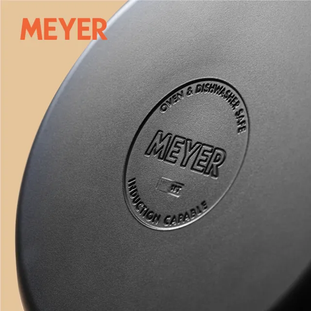 【MEYER 美亞】Accent微金亞光黑-不鏽鋼28cm /4.3L萬用深炒鍋(IH/電磁爐適用)