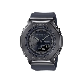 【CASIO 卡西歐】卡西歐 G-SHOCK 八角金屬殼雙顯手錶(黑x玫瑰金 GM-S2100PG-1A4)