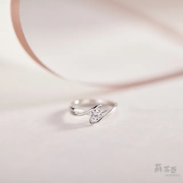 【蘇菲亞珠寶】GIA 30分 G/SI2 18K金 彩帶 鑽石戒指