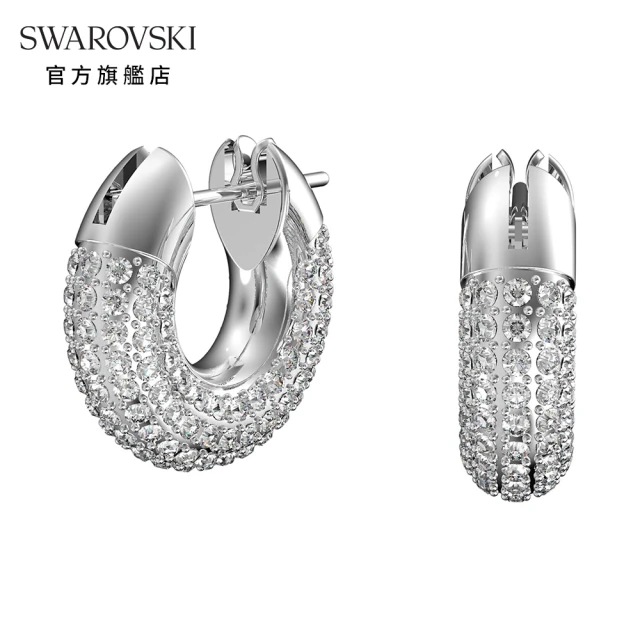 SWAROVSKI 施華洛世奇 Meteora銀色金耳環(新