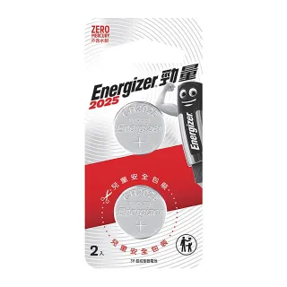 【Energizer 勁量】鈕扣型CR2025鋰電池 6入 吊卡裝(3V鈕扣電池DL2025)