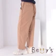 【betty’s 貝蒂思】撞色線條低褲檔寬版褲(深卡其)