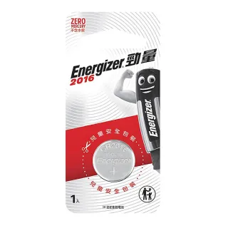 【Energizer 勁量】鈕扣型CR2016鋰電池 12入 吊卡裝(3V鈕扣電池DL2016)
