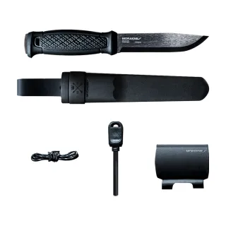 【MORAKNIV】Garberg 全龍骨式高碳鋼直刀&求生配件 Garberg BlackBlade with Survival Kit 13915