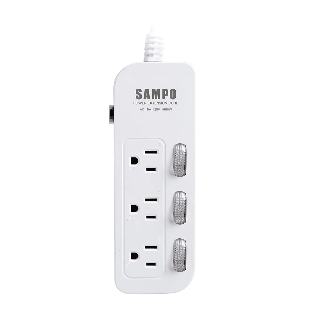 【SAMPO 聲寶】三開三插電源延長線 9尺(EL-W33R9)