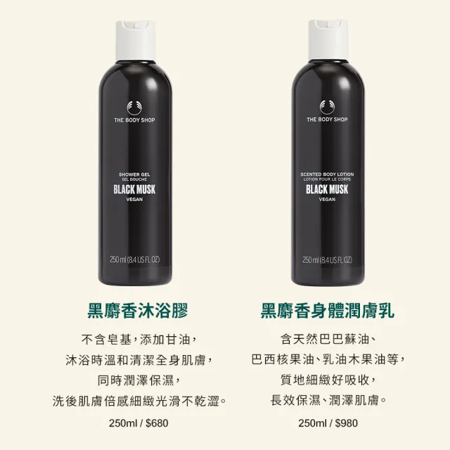 【THE BODY SHOP 美體小舖】黑麝香身體潤膚乳-250ML