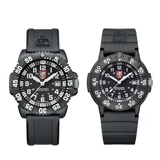 【LUMINOX 雷明時】海豹部隊經典腕錶 瑞士錶(黑x白時標)