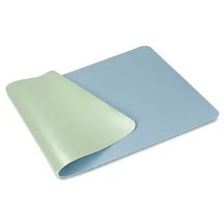 【ABEL 力大牌】雙色PU皮質桌墊45x90cm-天藍+果綠(雙色PU皮質桌墊)