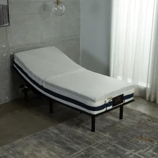 【H&D 東稻家居】MANDEL曼德爾機能3尺單人電動床2件組-專用床墊+電動床架(電動床 乳膠獨立筒床墊 單人床)