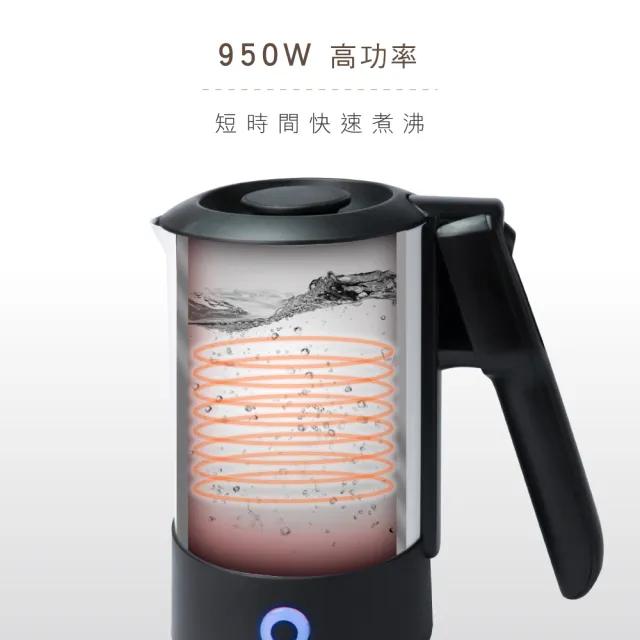 【KINYO】雙電壓旅行快煮壼0.6L(分離式電源底座ASHP90)