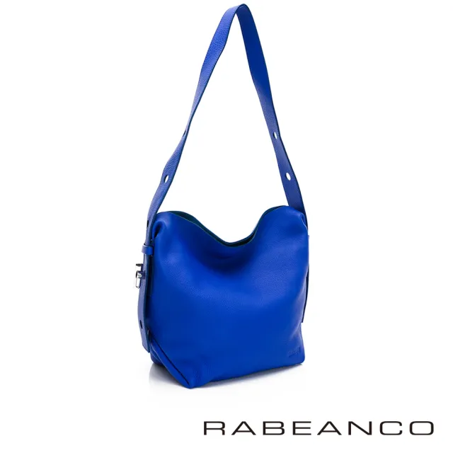 【RABEANCO】RIKKA 時尚牛皮手提/肩背包-大(藍色)