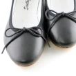 【Southgate南登機口】帆布鞋-KATE娃娃鞋(女帆布鞋-KATE綿羊皮黑旅行摺疊芭蕾舞鞋)