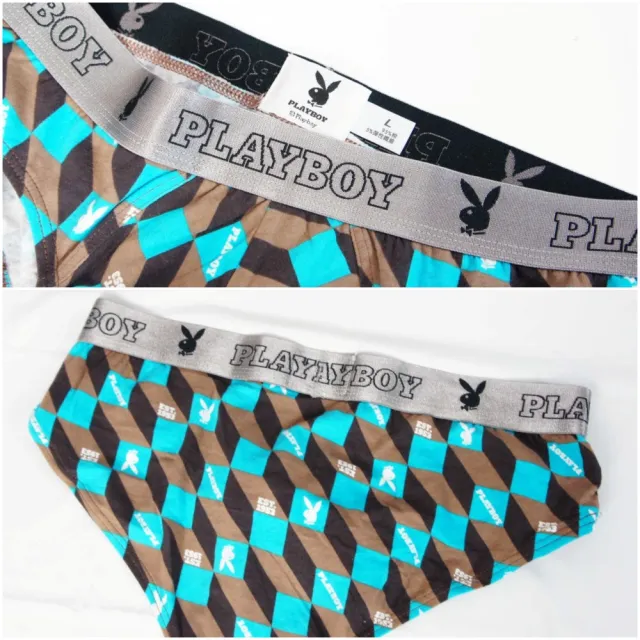 【PLAYBOY】3件組 方塊兔頭印花立體囊袋彈力棉三角褲-速(三角褲/男內褲)