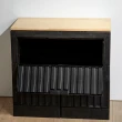 【livinbox 樹德】FB貨櫃椅上蓋組合-1大2小含木蓋(輕工業風/可堆疊/可折疊/側開式/收納箱)