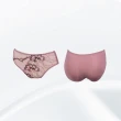 【Swear 思薇爾】午夜仙境系列M-XXL蕾絲刺繡中腰三角女內褲(玫褐色)