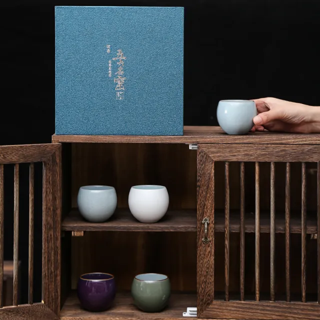 【美味好伙伴】仿宋五大名窯茶杯禮盒(杯子 茶具 茶壺 汝窯 鈞窯 官窯 定窯 哥窯)