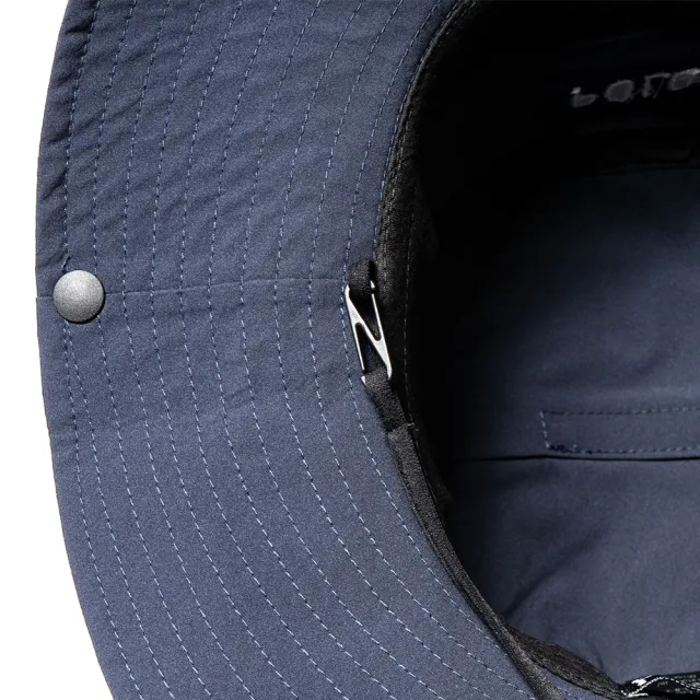 【POLER STUFF】戶外時尚必備日本限定 POLER LONG BRIMHAT 可收納網布漁夫帽(藍色)