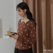 【MO-BO】漂浮雪點奶茶配色針織上衣(上衣)