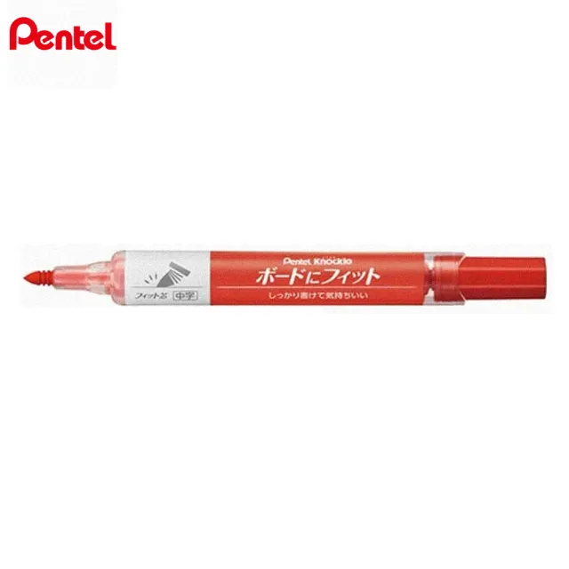 【Pentel 飛龍】彈力後壓白板筆 細~中字(2支1包)