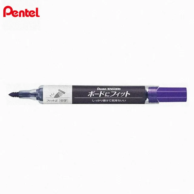 【Pentel 飛龍】彈力後壓白板筆 細~中字(2支1包)