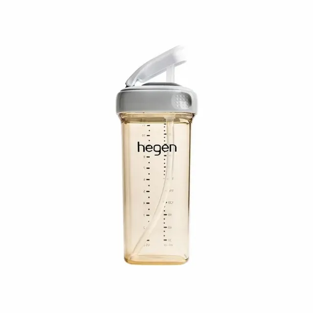 【hegen】PCTO 輕飲時光PPSU方圓型寬口吸管杯2.0 330ml(寬口水瓶 水杯 隨行杯 環保杯 吸管杯)