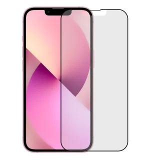 【Metal-Slim】Apple iPhone 13 6.1吋(磨砂霧面滿版9H鋼化玻璃保護貼)