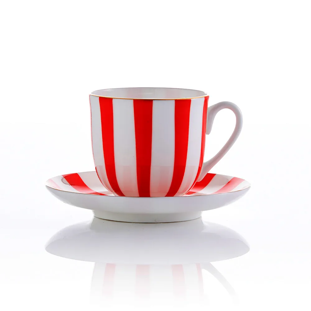 【TWG Tea】漾彩午茶杯組 Tea for Two Teacup & Saucer in Red(陶瓷/緋紅 160ml)