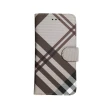 【Aguchi 亞古奇】Apple iPhone 7 Plus/8 Plus 共用 精品版 英倫格紋氣質手機皮套(5色可選)